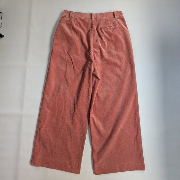 Banana Republic Rivoli Pleated Corduroy Pant Size 16 Velvety Pink High Rise - Picture 4 of 10